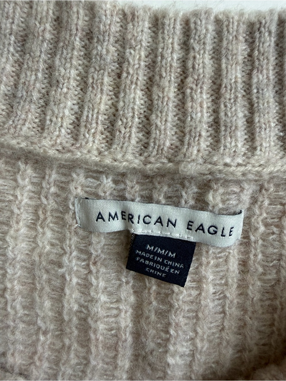 AE Short-Sleeve Ribbed Button-Front Sweater - Picture 4 of 8